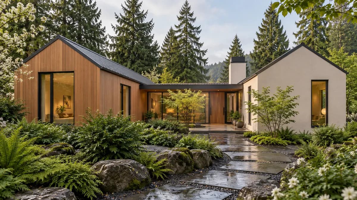 AI-generated fictional home illustration for financing in Washington; not the financed property