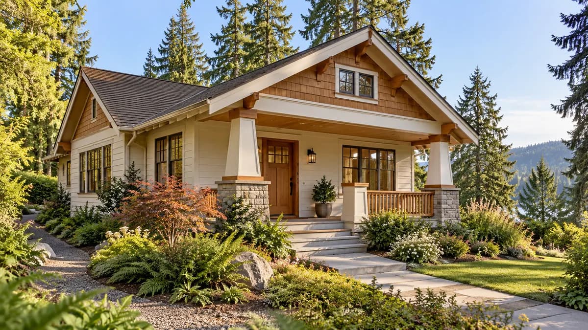 AI-generated fictional home illustration for financing in Washington; not the financed property