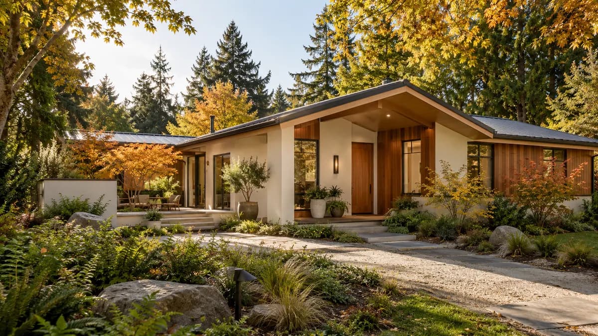 AI-generated fictional home illustration for financing in Oregon; not the financed property