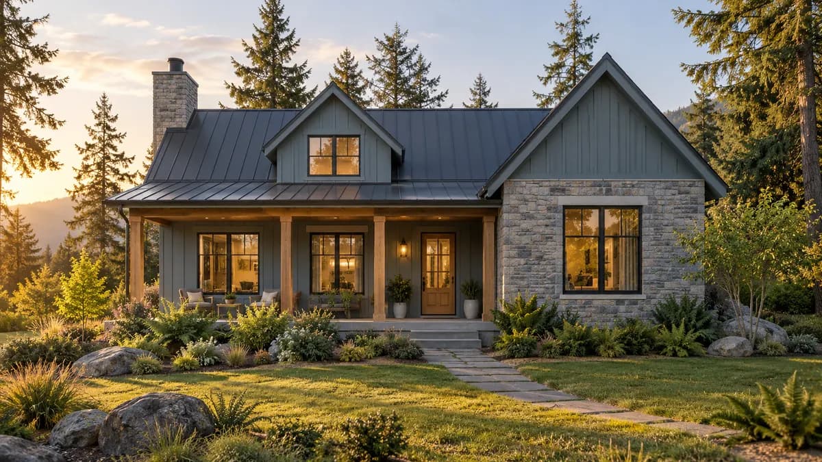 AI-generated fictional home illustration for financing in Washington; not the financed property
