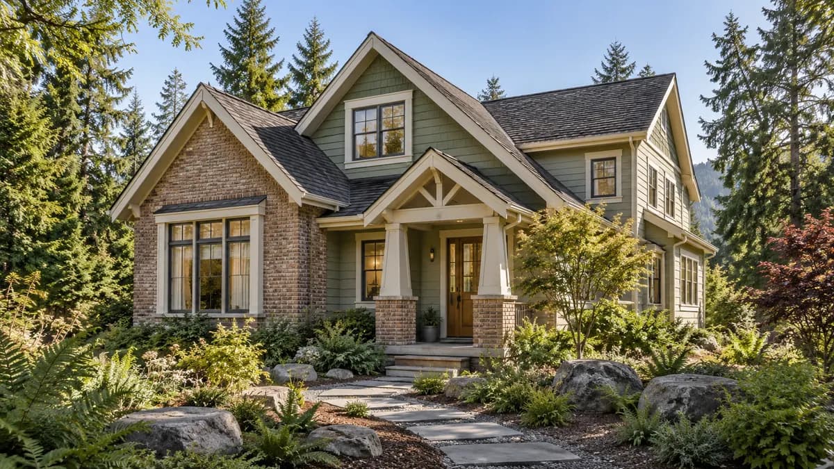 AI-generated fictional home illustration for financing in Washington; not the financed property