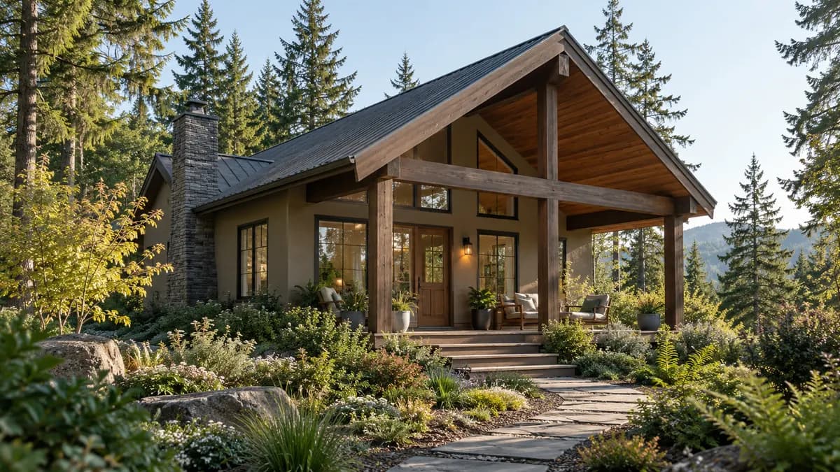 AI-generated fictional home illustration for financing in Washington; not the financed property
