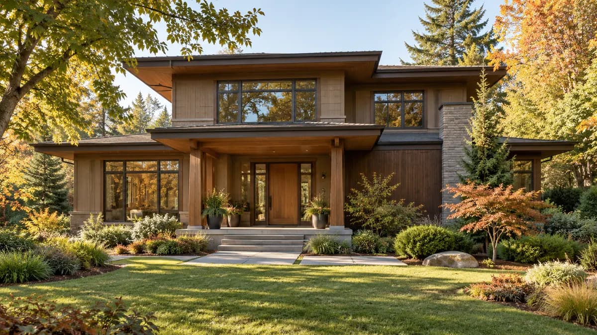 AI-generated fictional home illustration for financing in Oregon; not the financed property