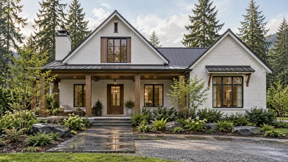 AI-generated fictional home illustration for financing in Washington; not the financed property