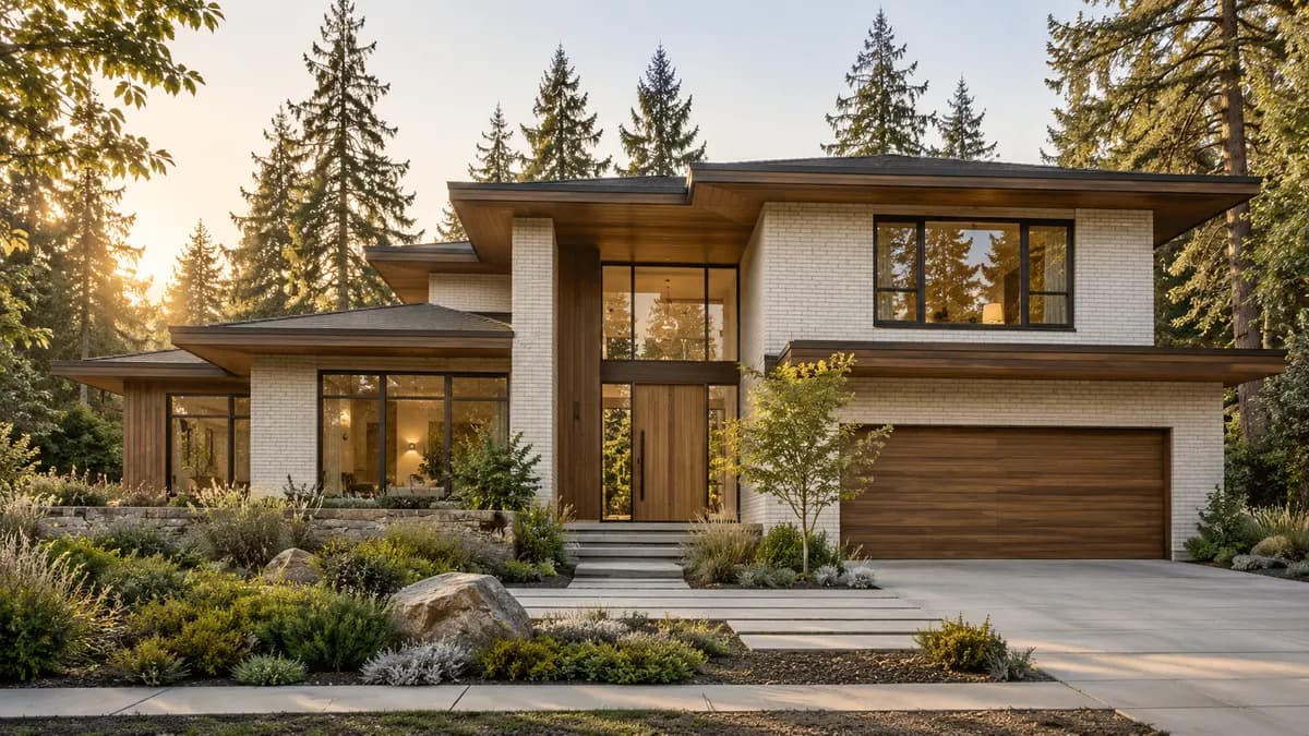 AI-generated fictional home illustration for financing in Washington; not the financed property