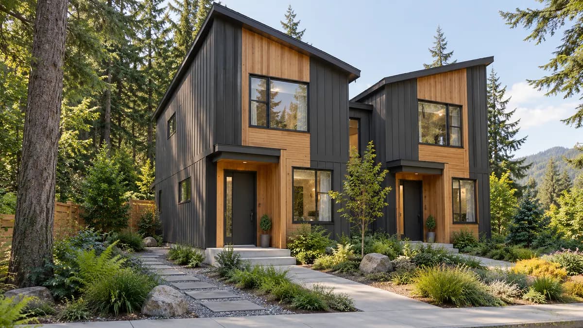 AI-generated fictional home illustration for financing in Washington; not the financed property