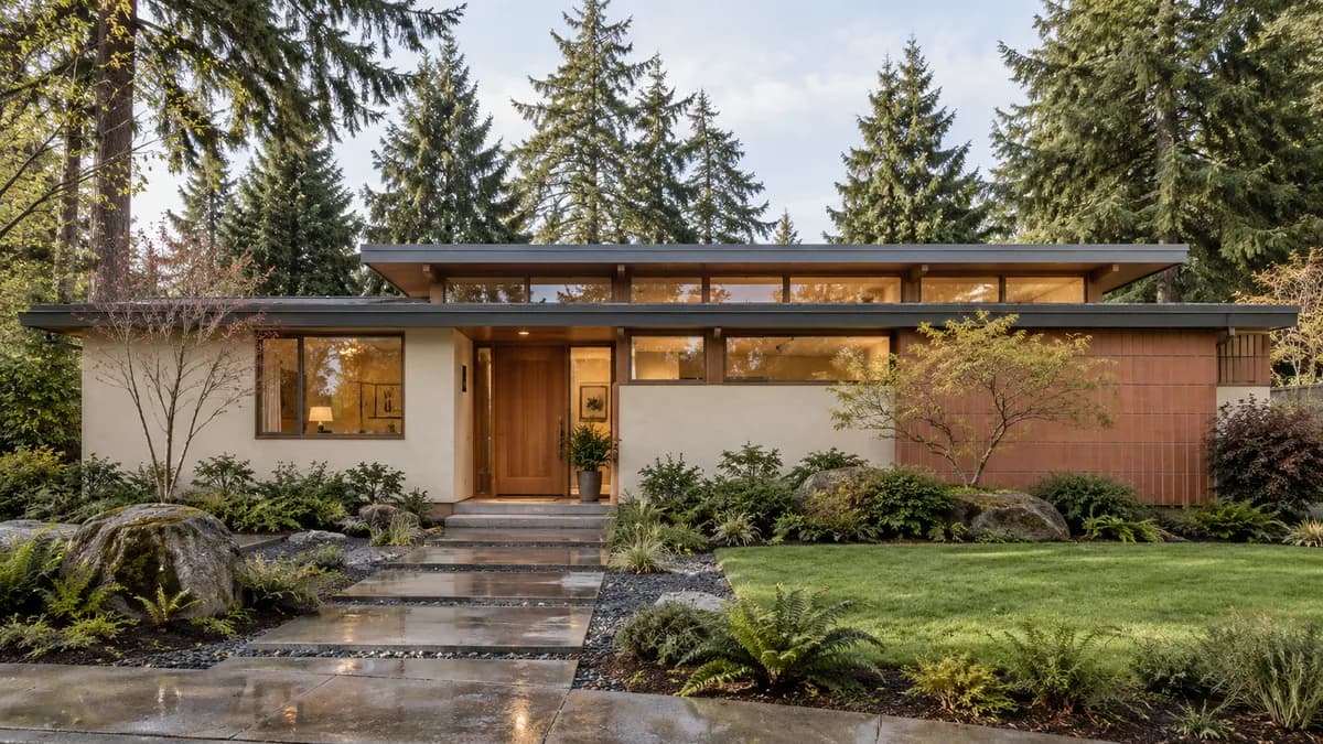 AI-generated fictional home illustration for financing in Washington; not the financed property