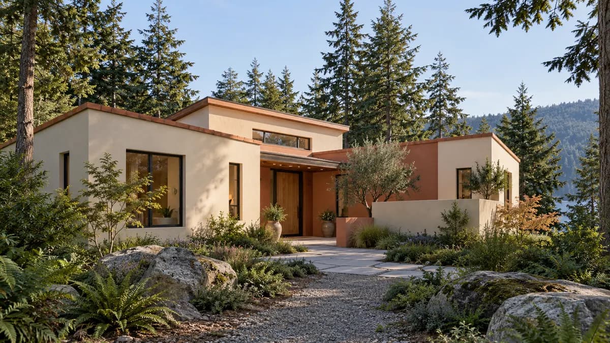 AI-generated fictional home illustration for financing in Washington; not the financed property
