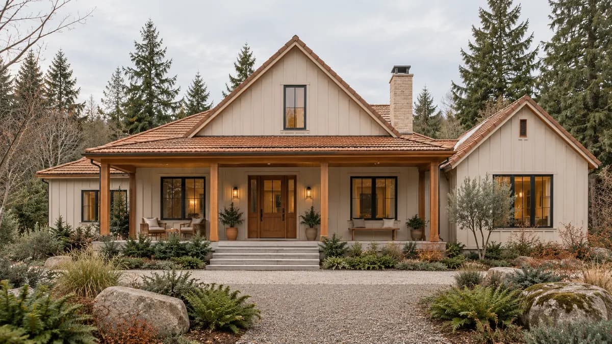 AI-generated fictional home illustration for financing in Washington; not the financed property