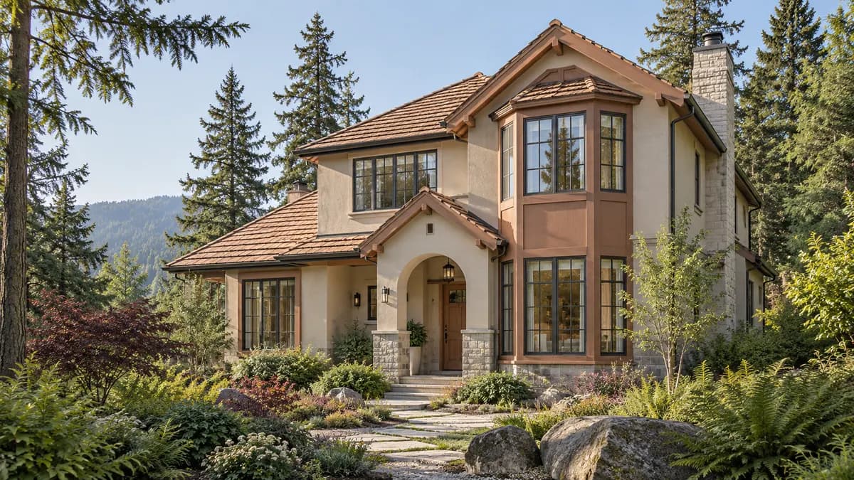 AI-generated fictional home illustration for financing in Washington; not the financed property