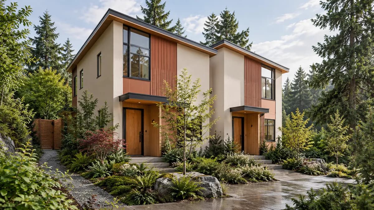 AI-generated fictional home illustration for financing in Washington; not the financed property