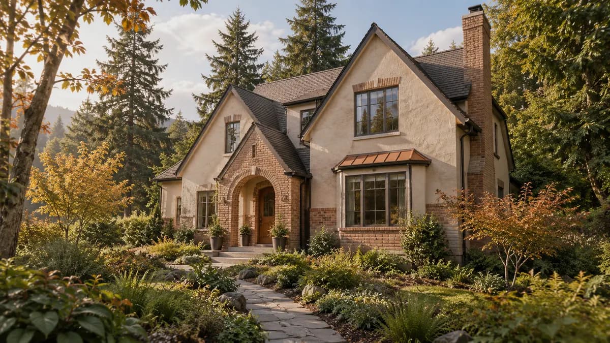 AI-generated fictional home illustration for financing in Washington; not the financed property